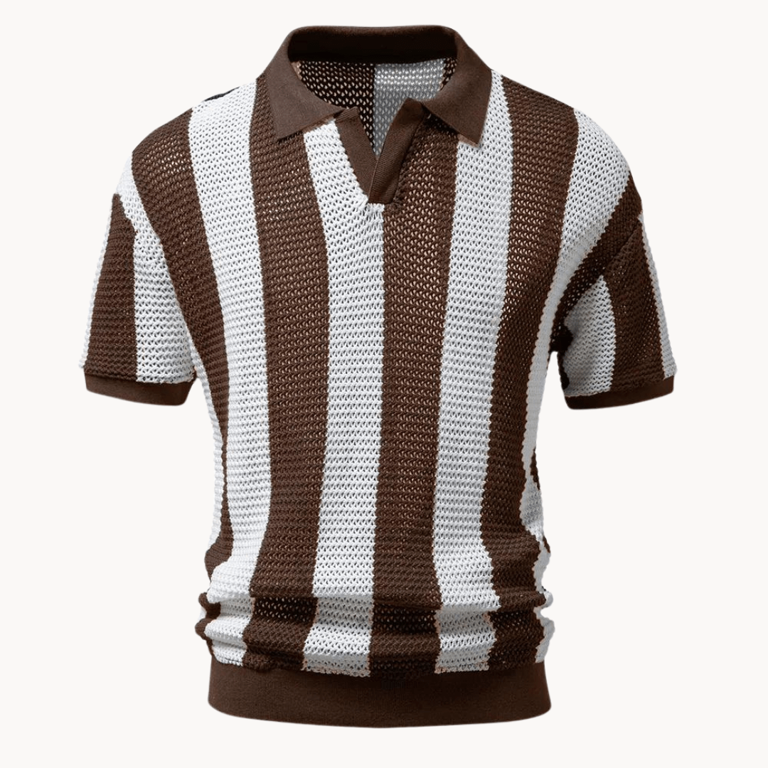 Primadon Poloshirts Braun / S Jonas elegantes Polo-Shirt für Herren Baumwolle