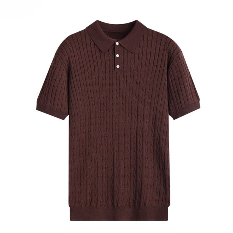 Primadon Poloshirts Braun / XS Jens | Lässiges Polo Shirt für Herren Kurzarm