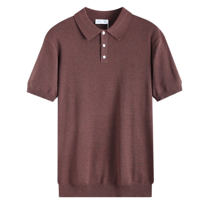 Primadon Poloshirts Braun / XS Jonas | Elegantes Poloshirt für Herren kurzarm atmungsaktiv