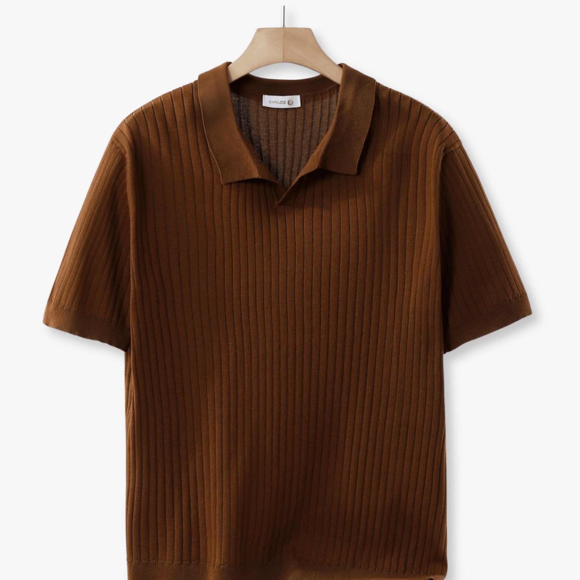 Primadon Poloshirts Braun / XS Kian schmal geschnittenes Poloshirt für Herren Baumwolle