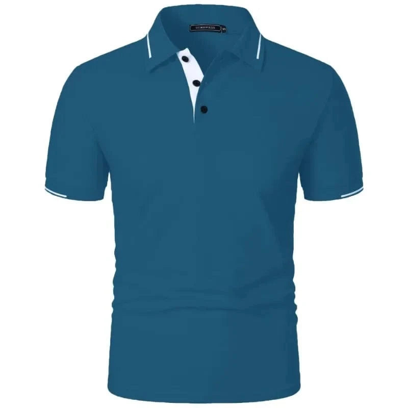 Primadon Poloshirts Dunkelblau / S Ilias klassisches Polo-Shirt für Herren kurzarm