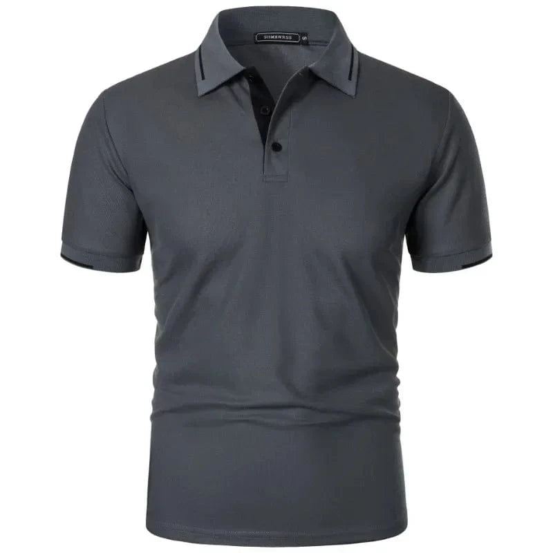 Primadon Poloshirts Dunkelgrau / S Ilias klassisches Polo-Shirt für Herren kurzarm