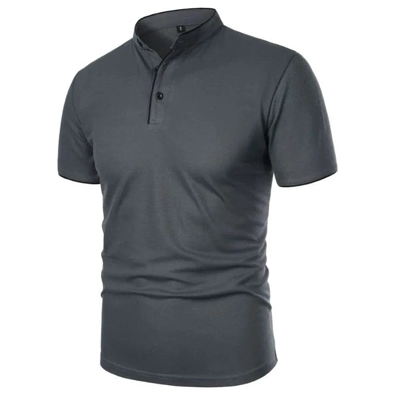 Primadon Poloshirts Dunkelgrau / S Sano lockeres Polohemd für Herren atmungsaktiv Sommer