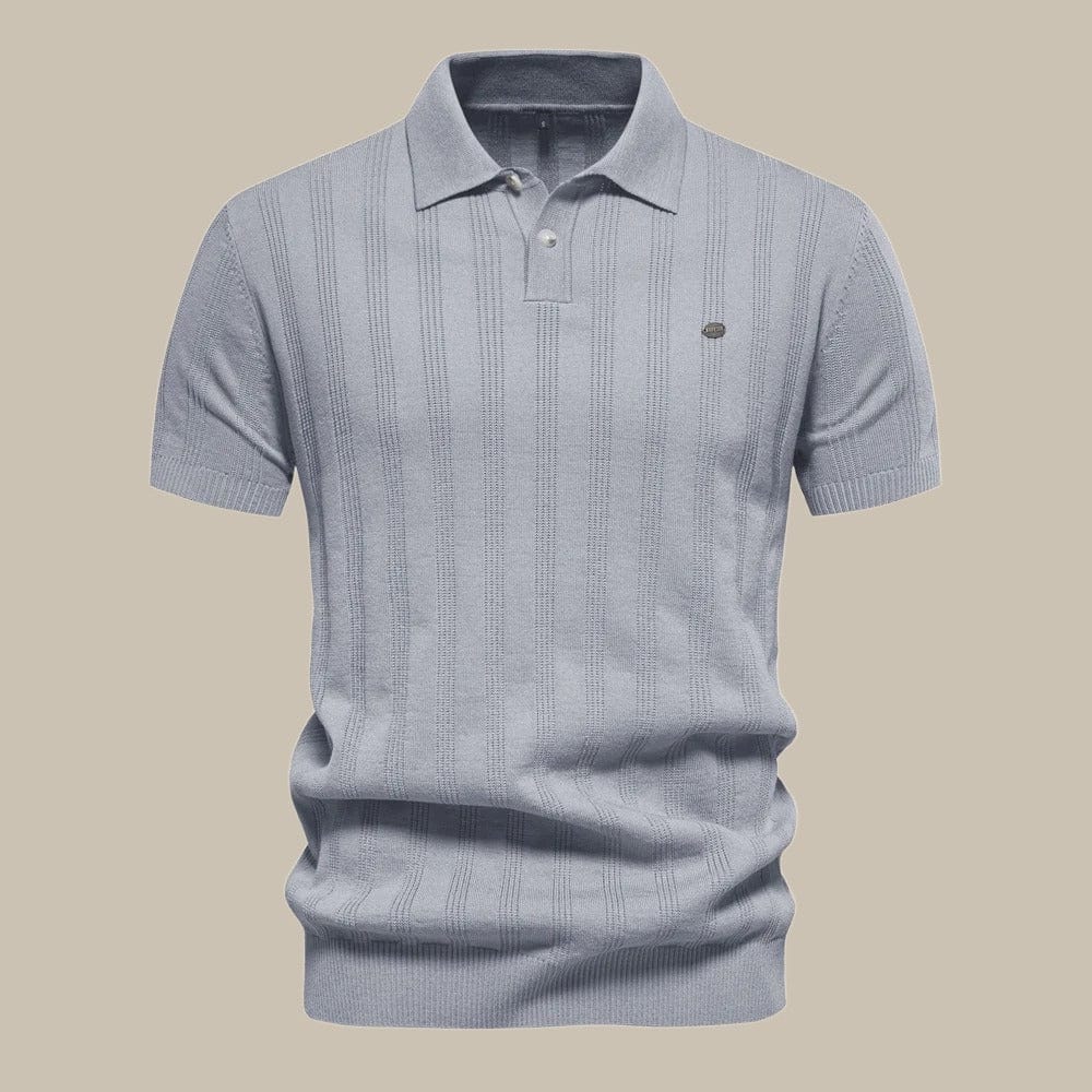 Primadon Poloshirts Grau / S Lior atmungsaktives Poloshirt für Herren Sommer