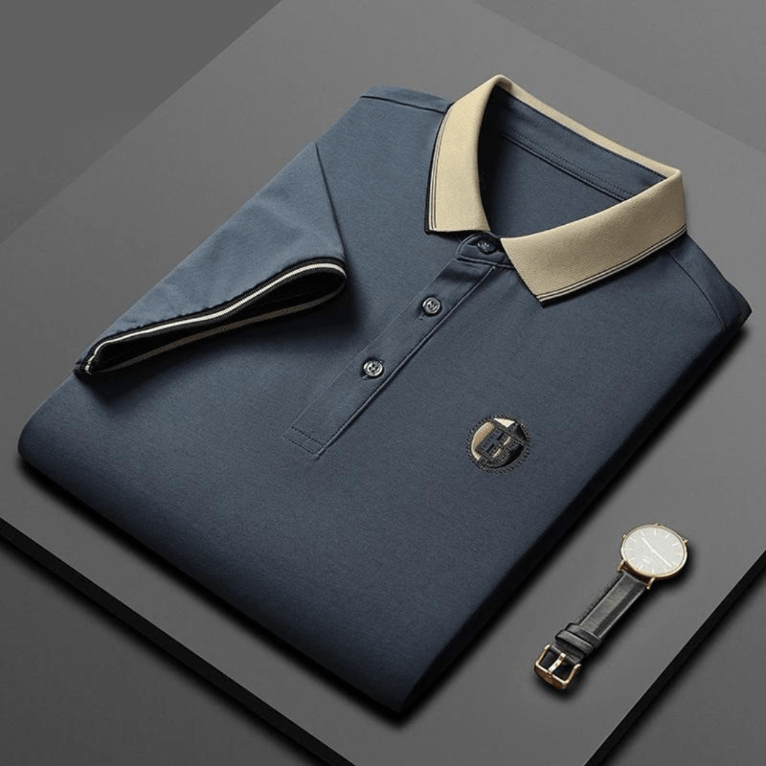 Primadon Poloshirts Grau / S Stefan | atmungsaktives Polo Shirt für Herren Baumwolle