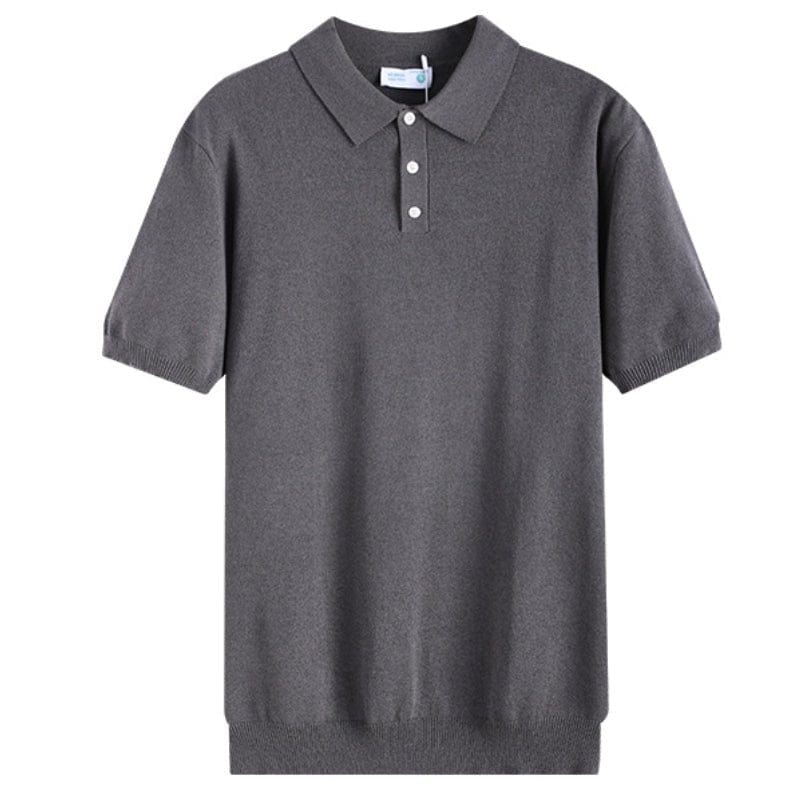 Primadon Poloshirts Grau / XS Jonas | Elegantes Poloshirt für Herren kurzarm atmungsaktiv