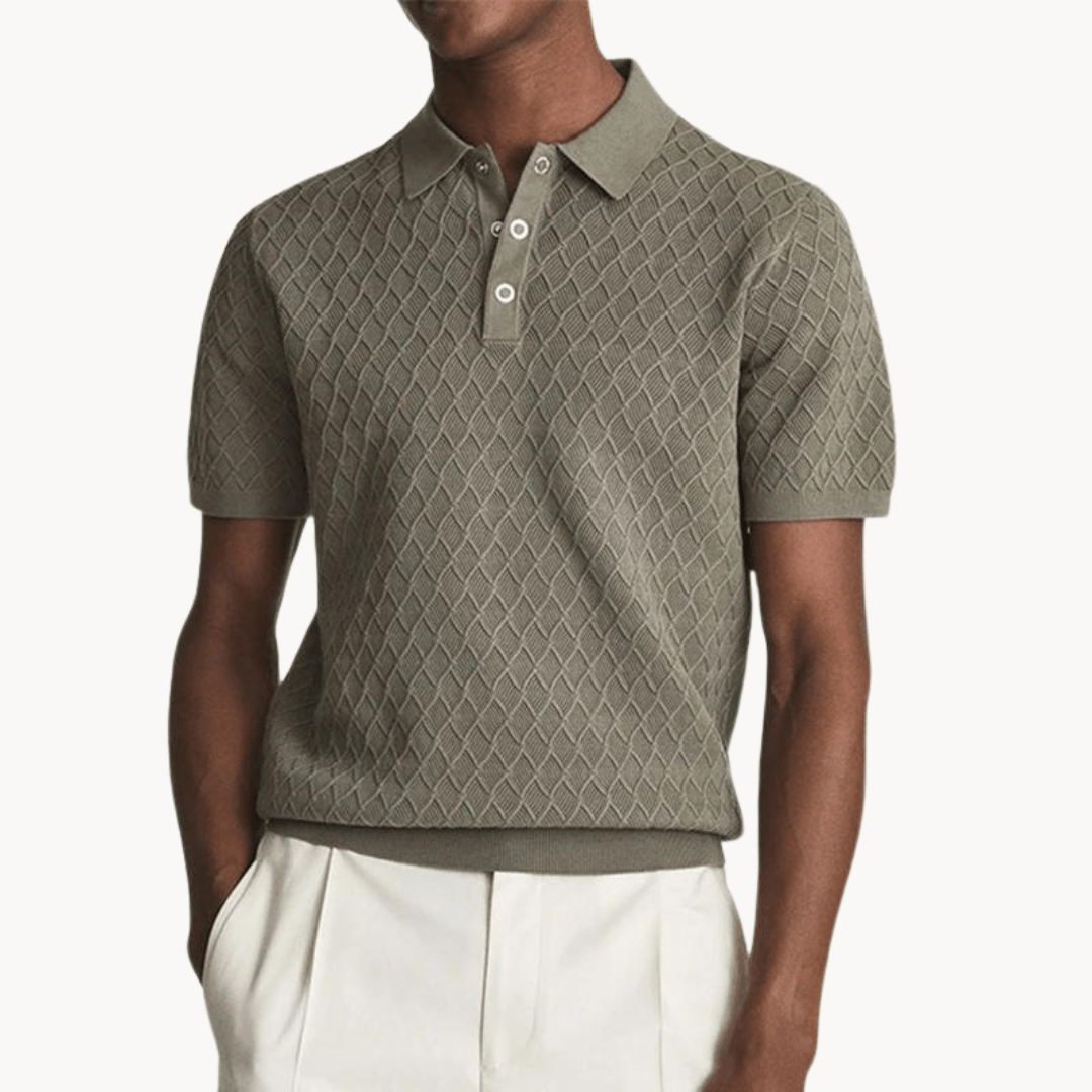 Primadon Poloshirts Grün / S Markus atmungsaktives Polohemd für Herren Polyester