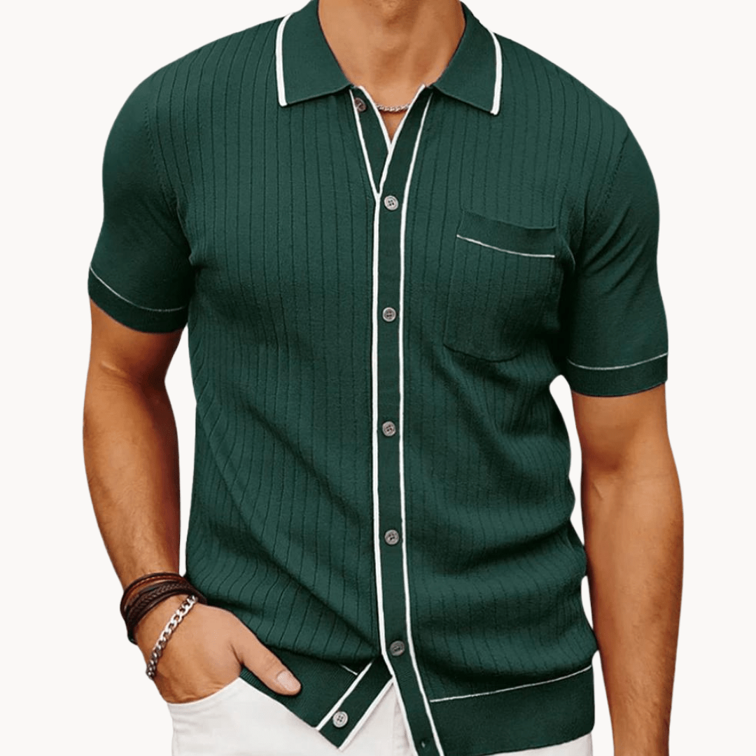 Primadon Poloshirts Grün / S Ribo | atmungsaktives Poloshirt für Herren vielseitig