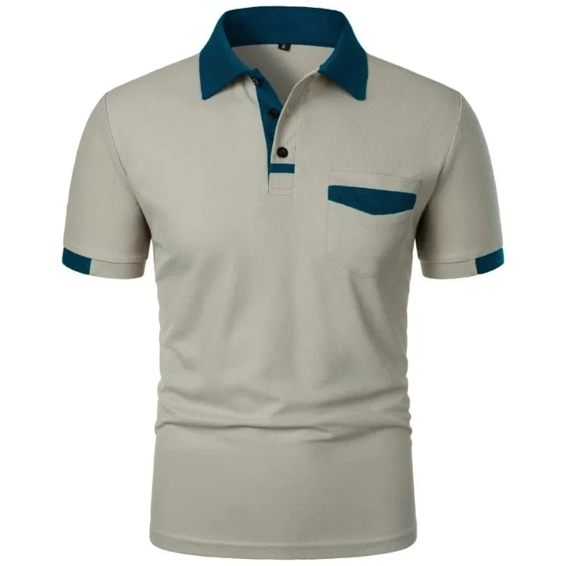 Primadon Poloshirts Hellgrau / M Kian lockeres Polo-Shirt für Herren atmungsaktiv Baumwolle