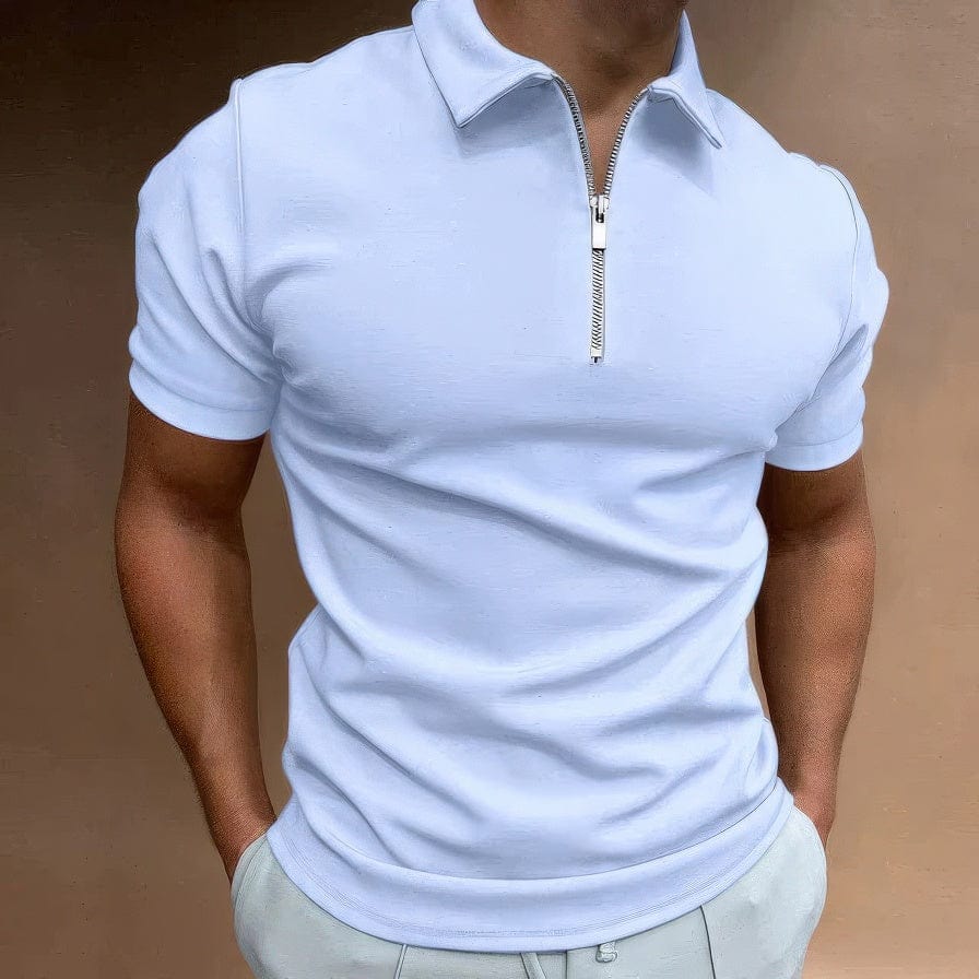 Primadon Poloshirts Himmelblau / S Levi sportliches Poloshirt für Herren stretch