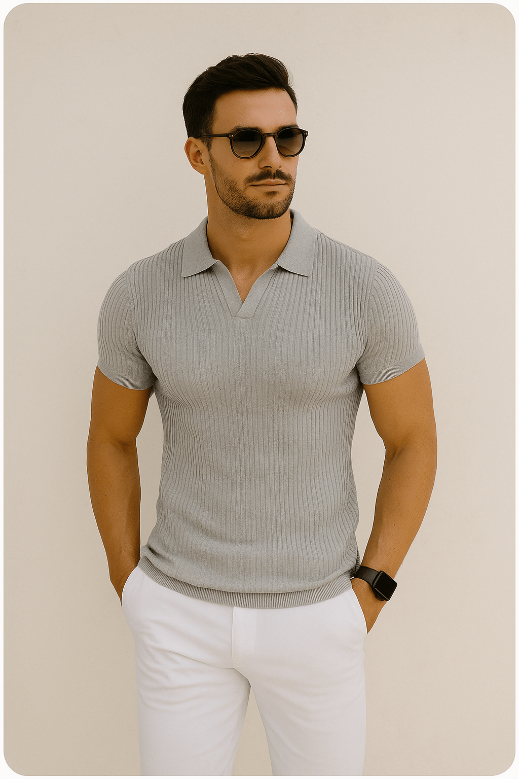 Primadon Poloshirts Luca tailliertes Poloshirt für Herren atmungsaktiv