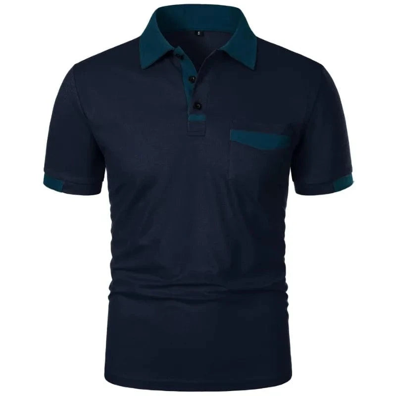 Primadon Poloshirts Marineblau / M Kian lockeres Polo-Shirt für Herren atmungsaktiv Baumwolle