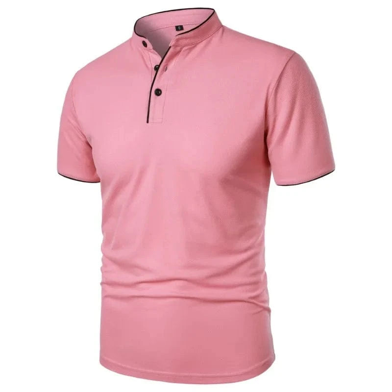 Primadon Poloshirts Rosa / S Sano lockeres Polohemd für Herren atmungsaktiv Sommer