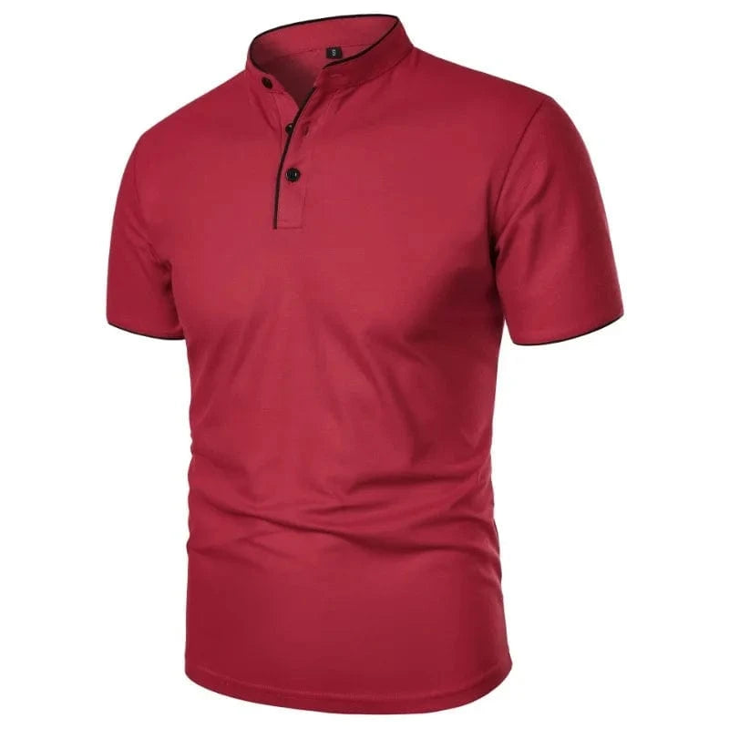 Primadon Poloshirts Rot / S Sano lockeres Polohemd für Herren atmungsaktiv Sommer