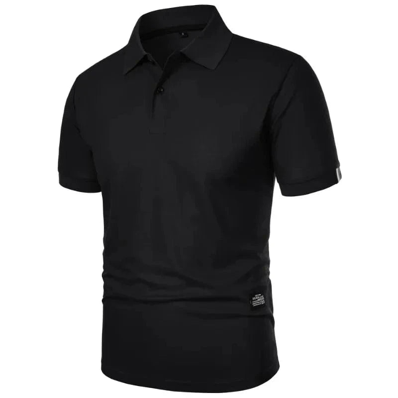 Primadon Poloshirts Schwarz / L Silvan atmungsaktives Polohemd für Herren regular fit