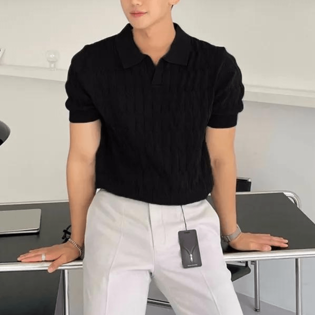 Primadon Poloshirts Schwarz / S Moritz atmungsaktives Polo-Shirt für Herren Polyester
