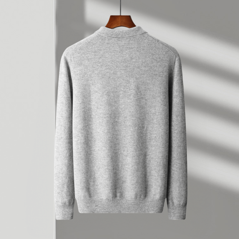 Primadon Poloshirts Theo | Elegantes Strickpullover für Herren aus Wolle