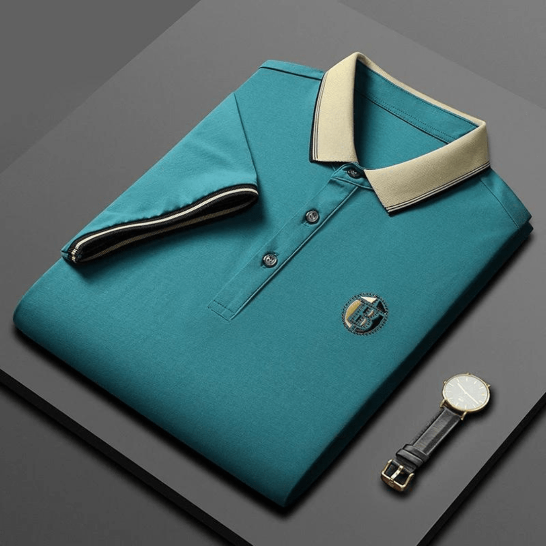 Primadon Poloshirts Türkis / S Stefan | atmungsaktives Polo Shirt für Herren Baumwolle