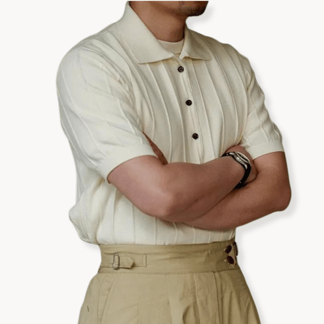 Primadon Poloshirts Weiß / S Lars atmungsaktives Poloshirt für Herren Sommer