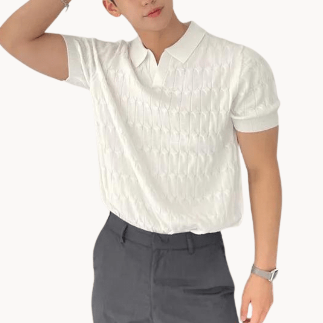 Primadon Poloshirts Weiß / S Moritz atmungsaktives Polo-Shirt für Herren Polyester