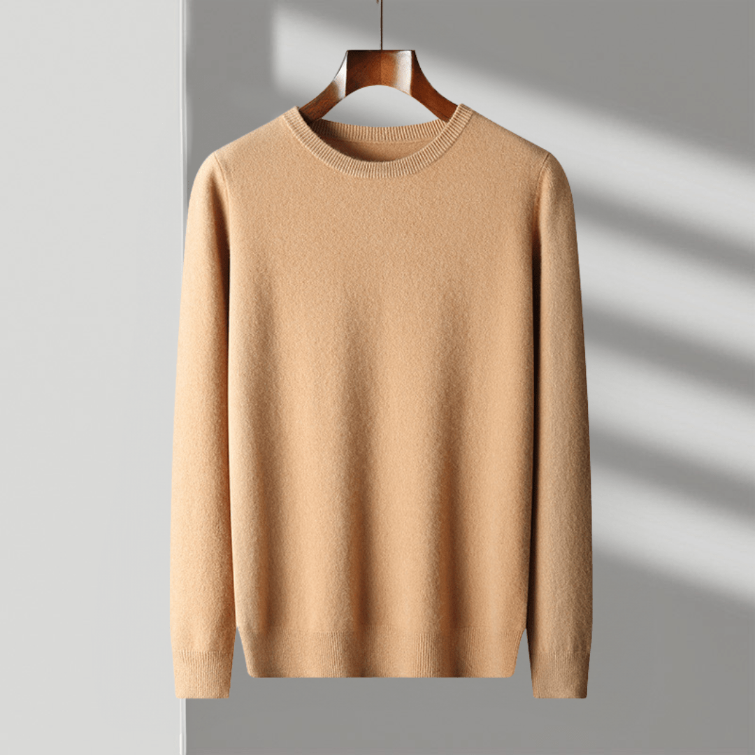 Primadon Pullover Aprikose / XS Jörg | Eleganter Merino-Pullover für Herren langarm