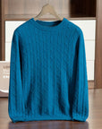 Primadon Pullover Aquamarin / XS Marco | Eleganter Herrenpullover aus Baumwolle für Winter