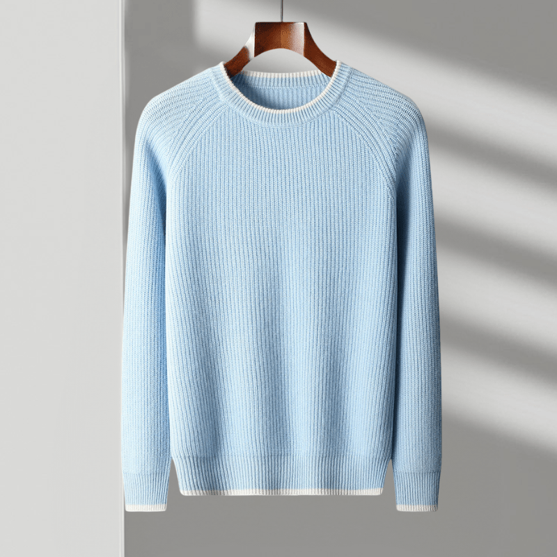 Primadon Pullover Blau / XS Carl | Eleganter Wollpullover für Damen warm