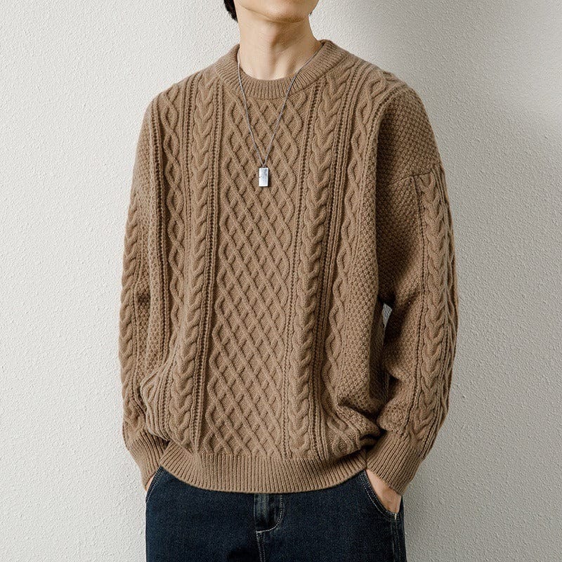 Primadon Pullover Braun / XS Arden | Lässiger Strickpullover für Damen leicht