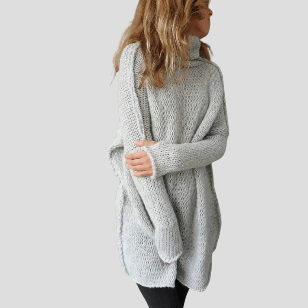 Primadon Pullover Clara | Lässiger Oversize Strickpullover für Damen langarm