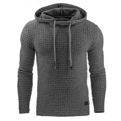 Primadon Pullover Dunkelgrau / S Erik | Warmer Kapuzenpullover für Herren Winter