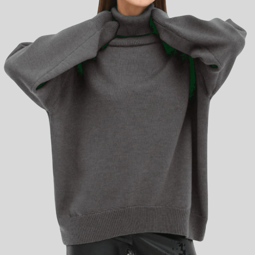 Primadon Pullover Dunkelgrau / S Laura | Eleganter Damenpullover aus Baumwolle für Winter
