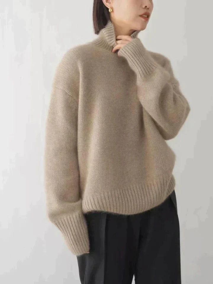 Primadon Pullover Eleganter Rollkragenpullover für Damen aus feiner Wolle warm vielseitig