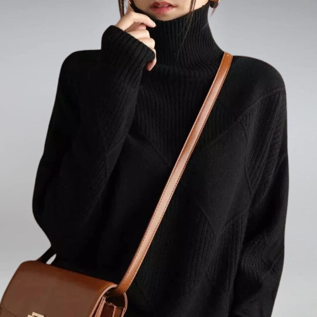 Primadon Pullover Eleganter Rollkragenpullover für Damen aus Kaschmirmix ganzjährig warm