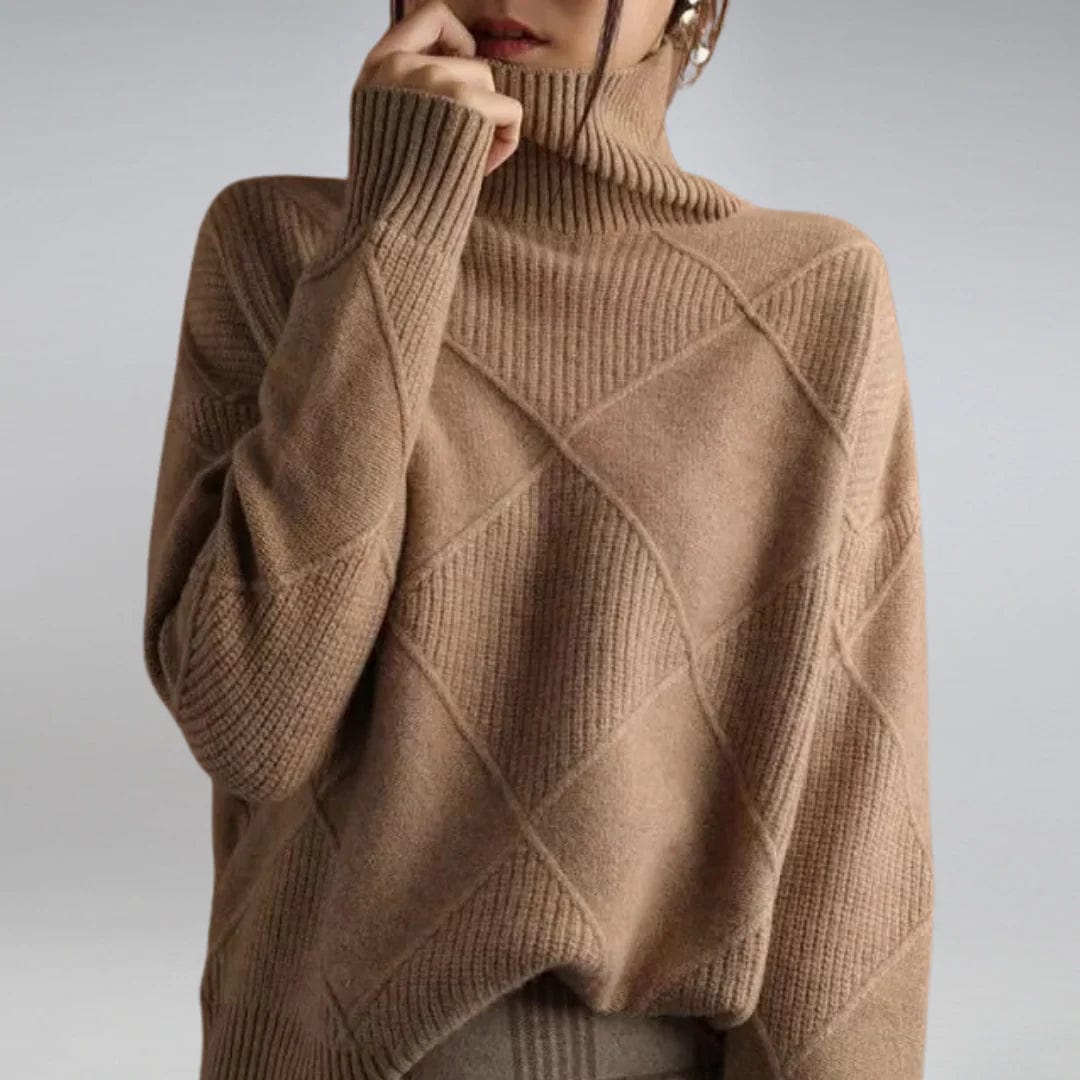 Primadon Pullover Eleganter Rollkragenpullover für Damen aus Kaschmirmix ganzjährig warm