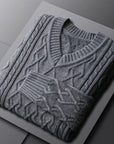 Primadon Pullover Emil | Eleganter Kaschmir Pullover für Herren V-Ausschnitt