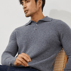 Primadon Pullover Florian | Eleganter Cashmere-Polo-Pullover für Herren
