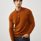 Primadon Pullover Florian | Eleganter Cashmere-Polo-Pullover für Herren