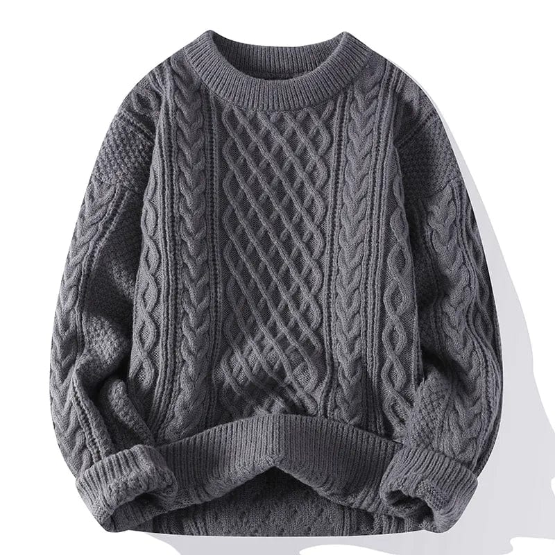 Primadon Pullover Grau / S Yves | Eleganter Herrenpullover aus Baumwolle oversized