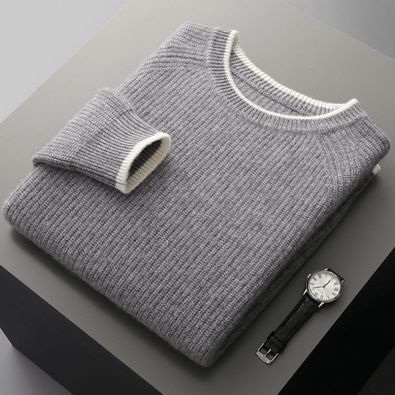 Primadon Pullover Grau / XS Carl | Eleganter Wollpullover für Damen warm