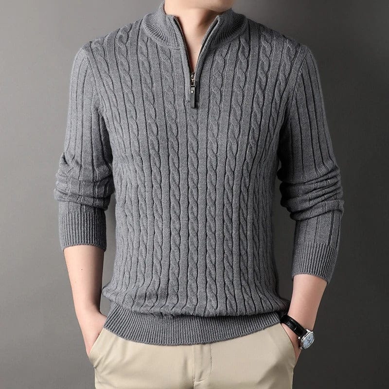 Primadon Pullover Grau / XS Heiko | Eleganter Kaschmir Pullover für Herren langarm
