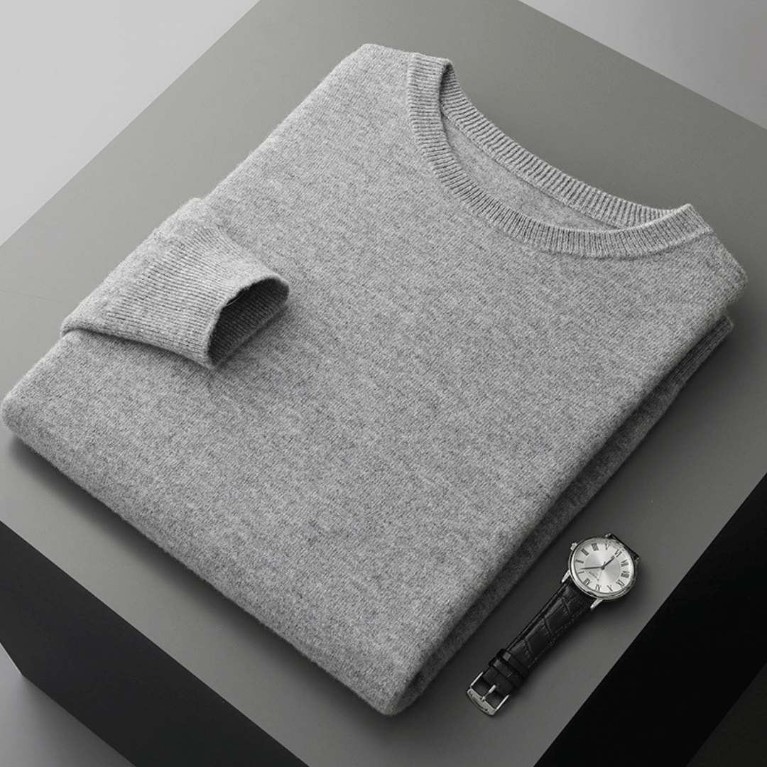 Primadon Pullover Grau / XS Jörg | Eleganter Merino-Pullover für Herren langarm