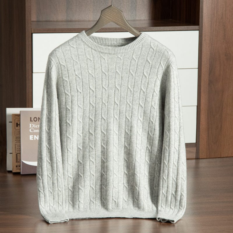 Primadon Pullover Grau / XS Marco | Eleganter Herrenpullover aus Baumwolle für Winter