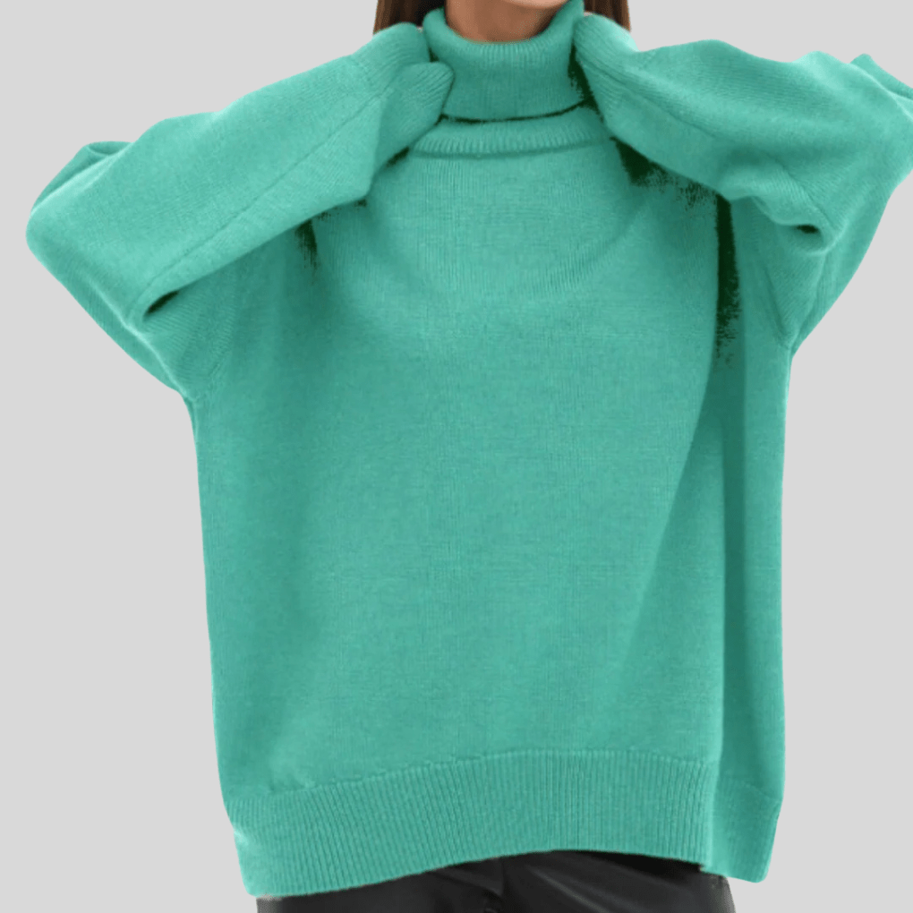 Primadon Pullover Grün 2 / S Laura | Eleganter Damenpullover aus Baumwolle für Winter