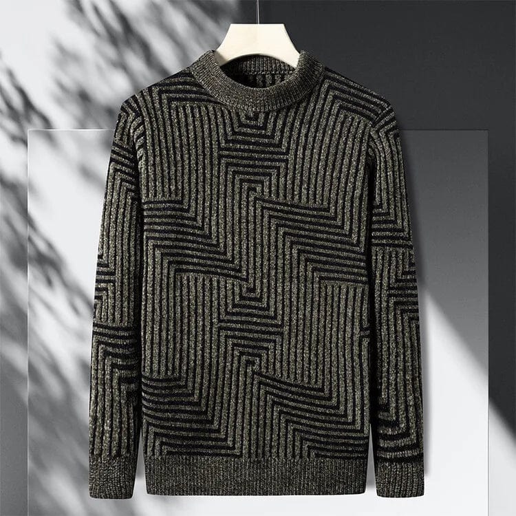 Primadon Pullover Grün / XS Dieter | Eleganter Herrenpullover aus Wollmix für Herbst
