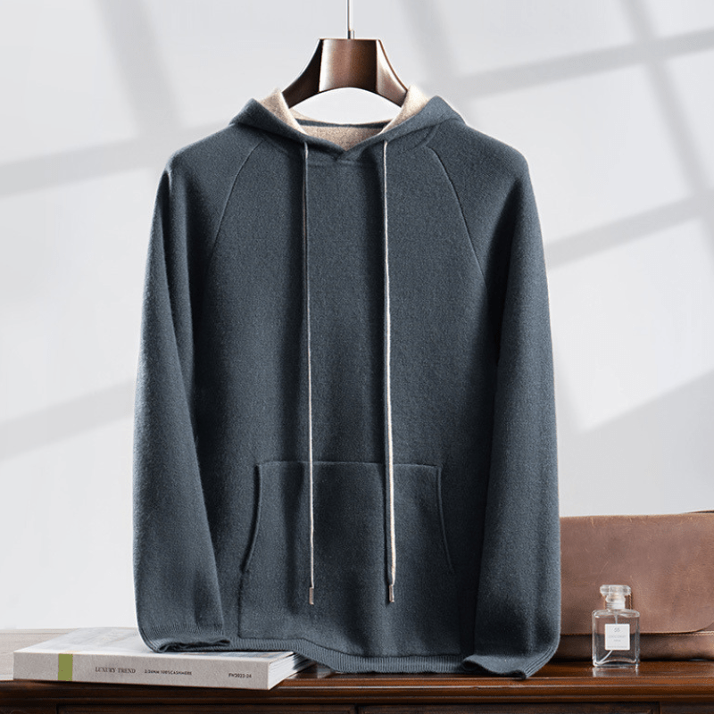 Primadon Pullover & Hoodies Grau / XS Hannes | Eleganter Cashmere-Merino-Hoodie für Herren