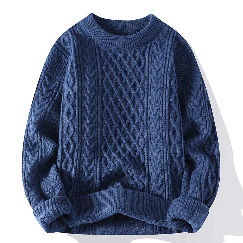 Primadon Pullover Marine / S Yves | Eleganter Herrenpullover aus Baumwolle oversized