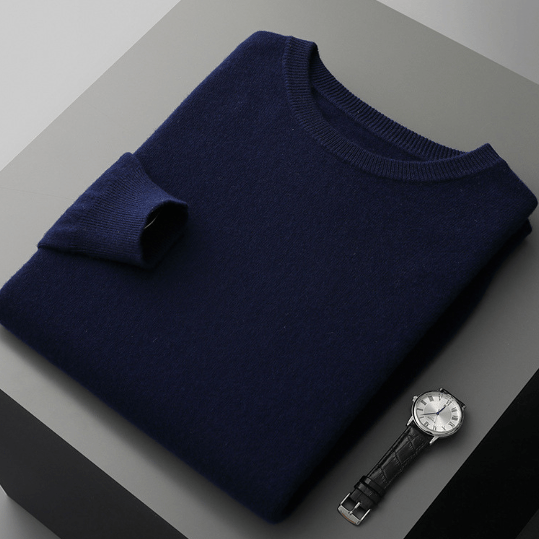 Primadon Pullover Marine / XS Jörg | Eleganter Merino-Pullover für Herren langarm