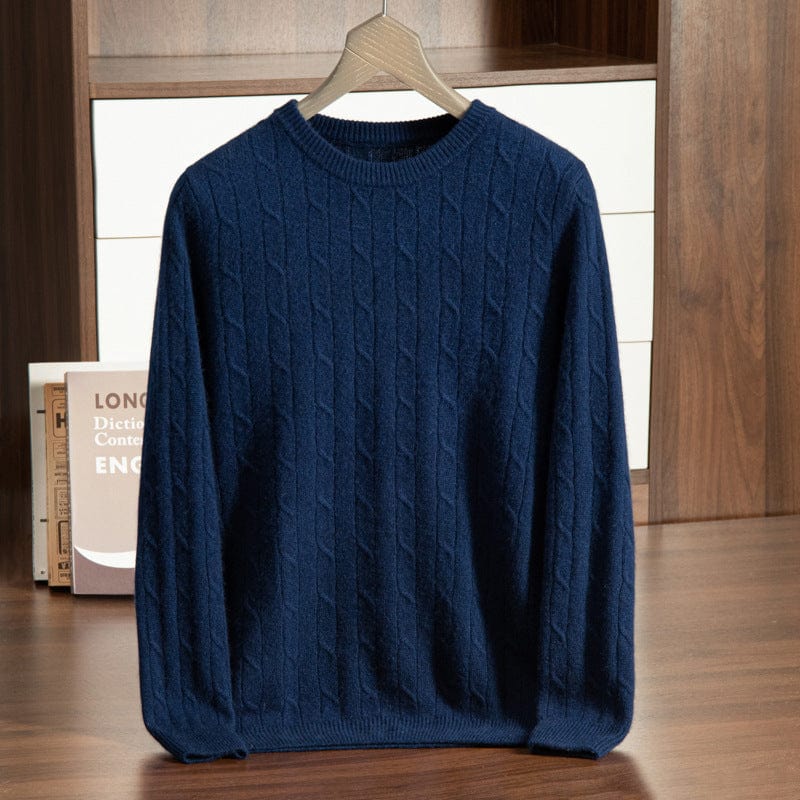 Primadon Pullover Marineblau / XS Marco | Eleganter Herrenpullover aus Baumwolle für Winter