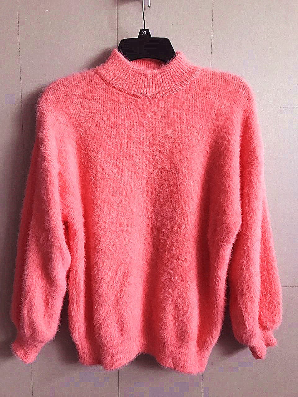 Primadon Pullover Rosa / XS Eleganter Rollkragenpullover für Damen aus Mohair warm kuschelig Winter