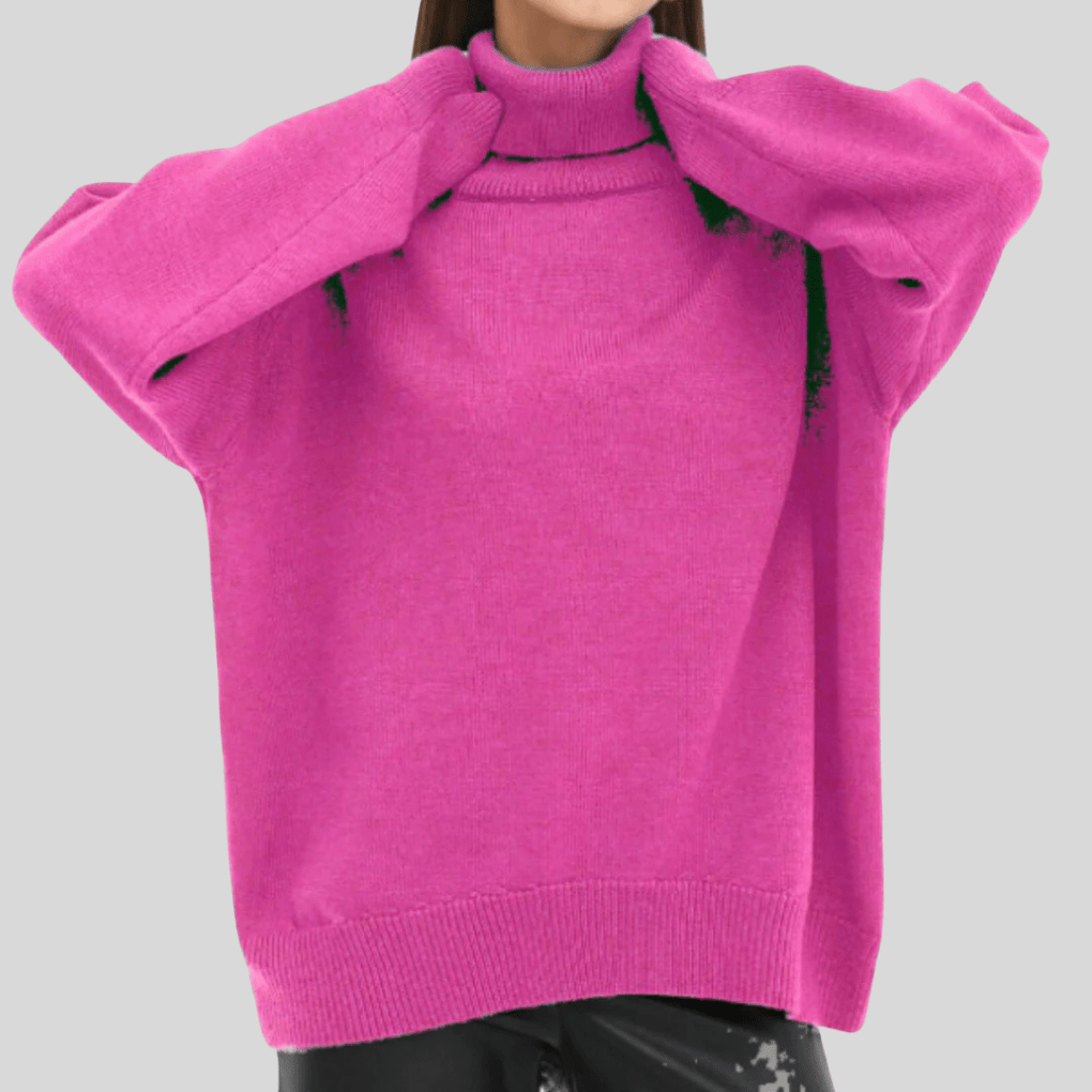 Primadon Pullover Rosenrot / S Laura | Eleganter Damenpullover aus Baumwolle für Winter